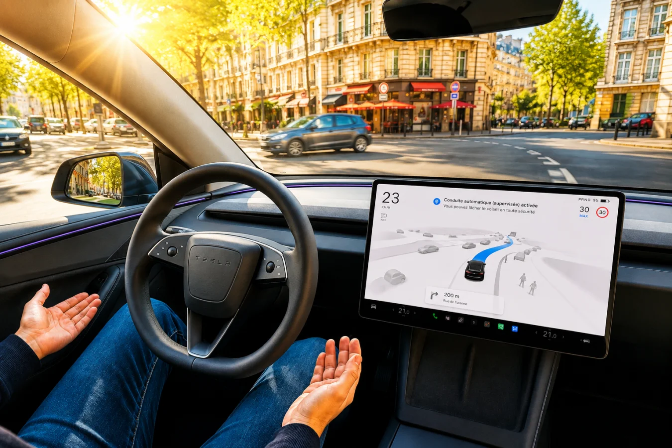 Conduite autonome en ville en Tesla - ChatGPT pour BlogTesla